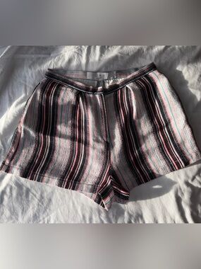 ✨ IRO Paris "Tolie" Pleat Front High-Waist Striped Shorts — Multicolor | Size 40